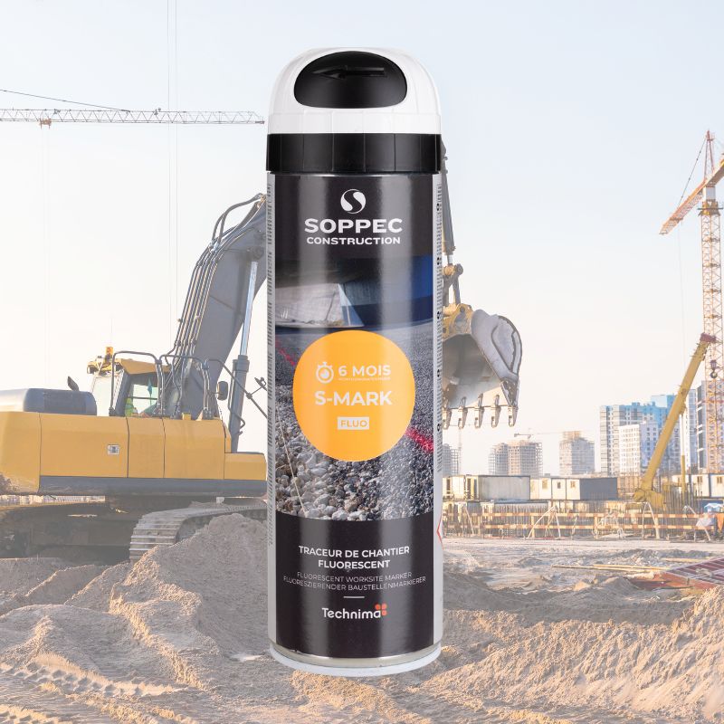 Markierungsspray für Markierungsarbeiten im Baubereich