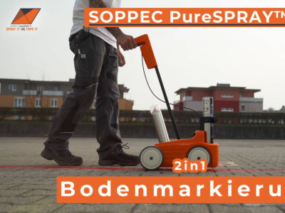 SOPPEC PureSPRAY™ 2in1 Bodenmarkierung